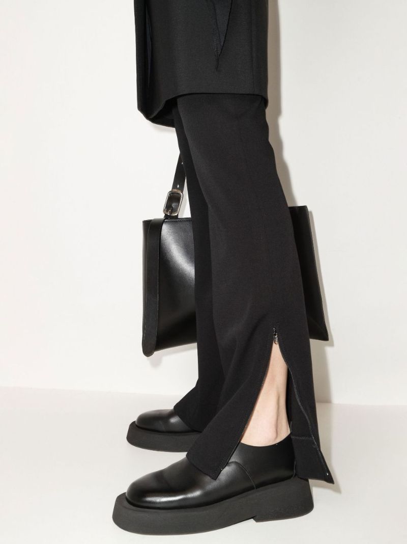 Black Leather Derby Shoes