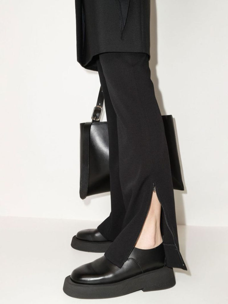 Black Leather Derby Shoes