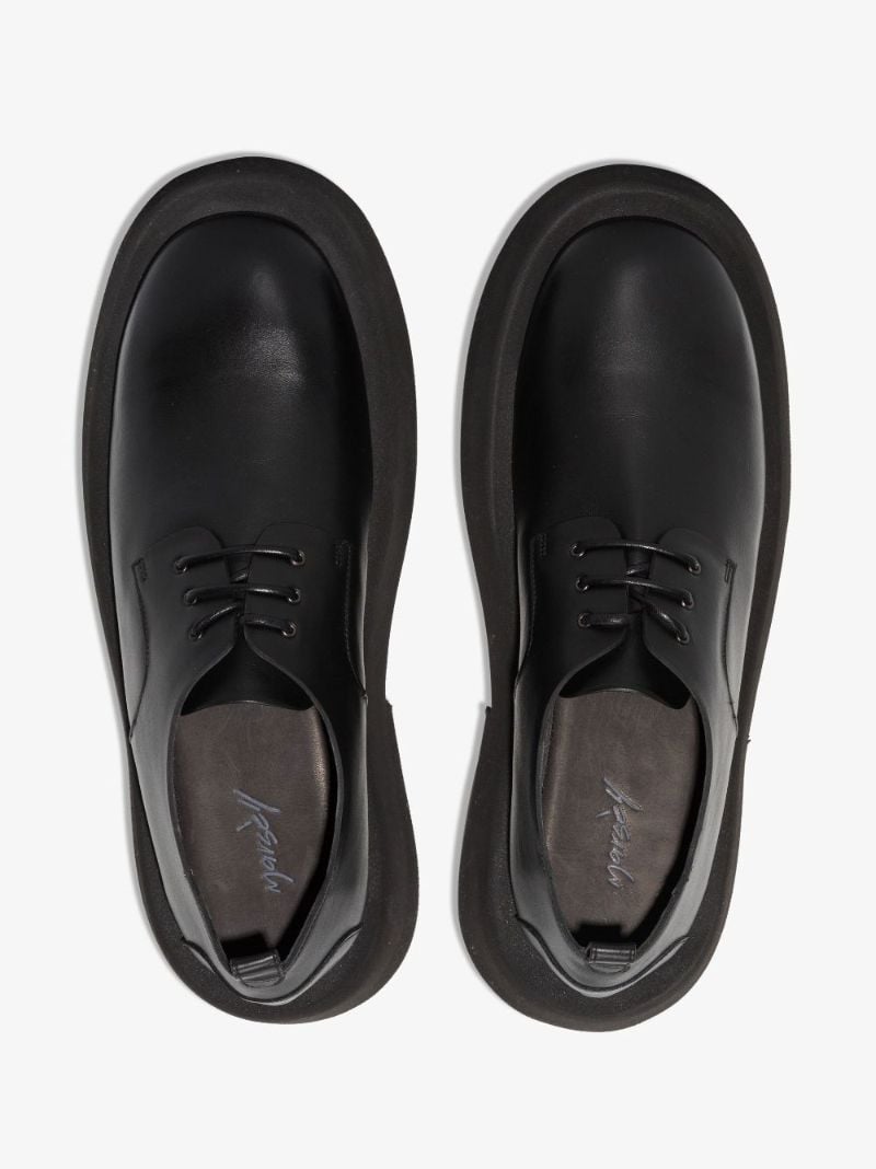 Black Leather Derby Shoes