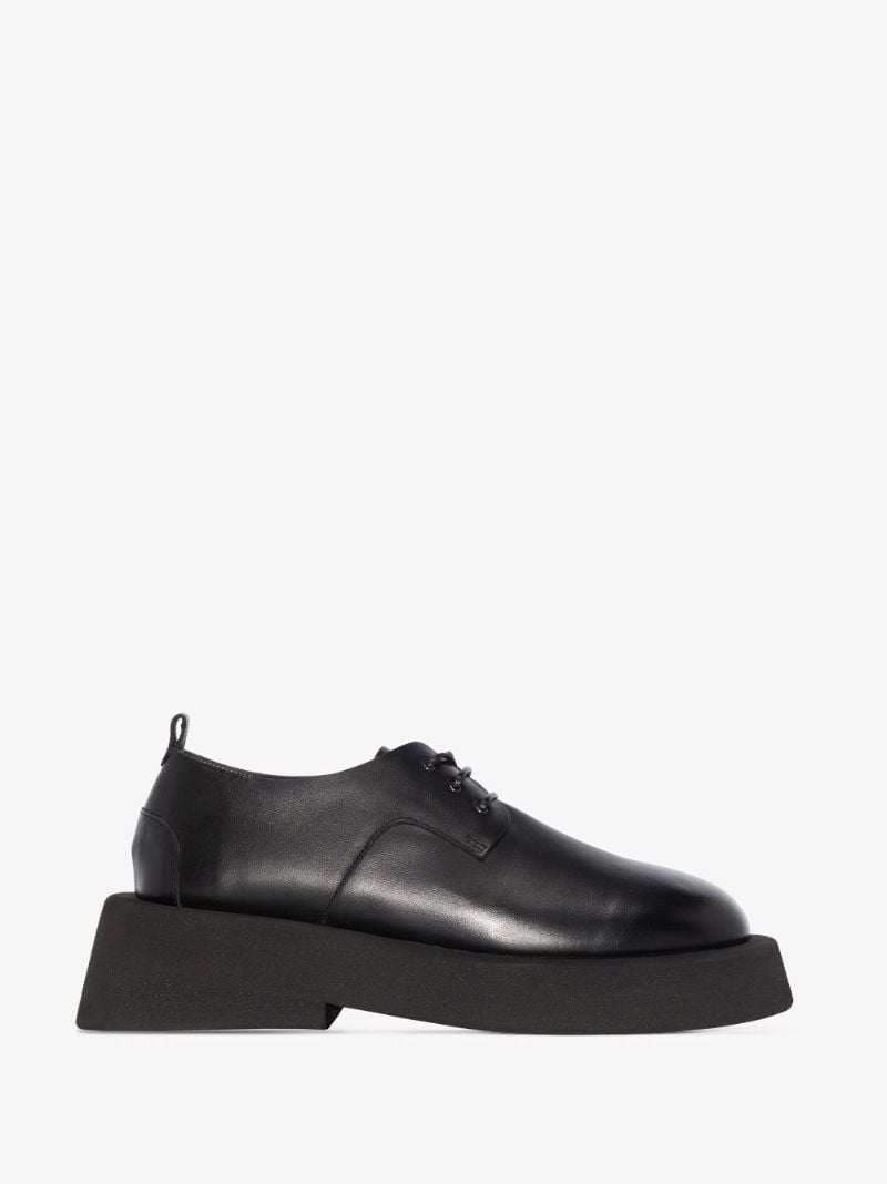 Black Leather Derby Shoes