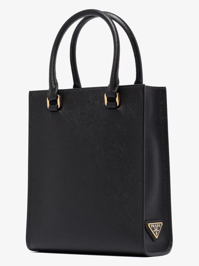 Logo-embossed Leather Tote Bag