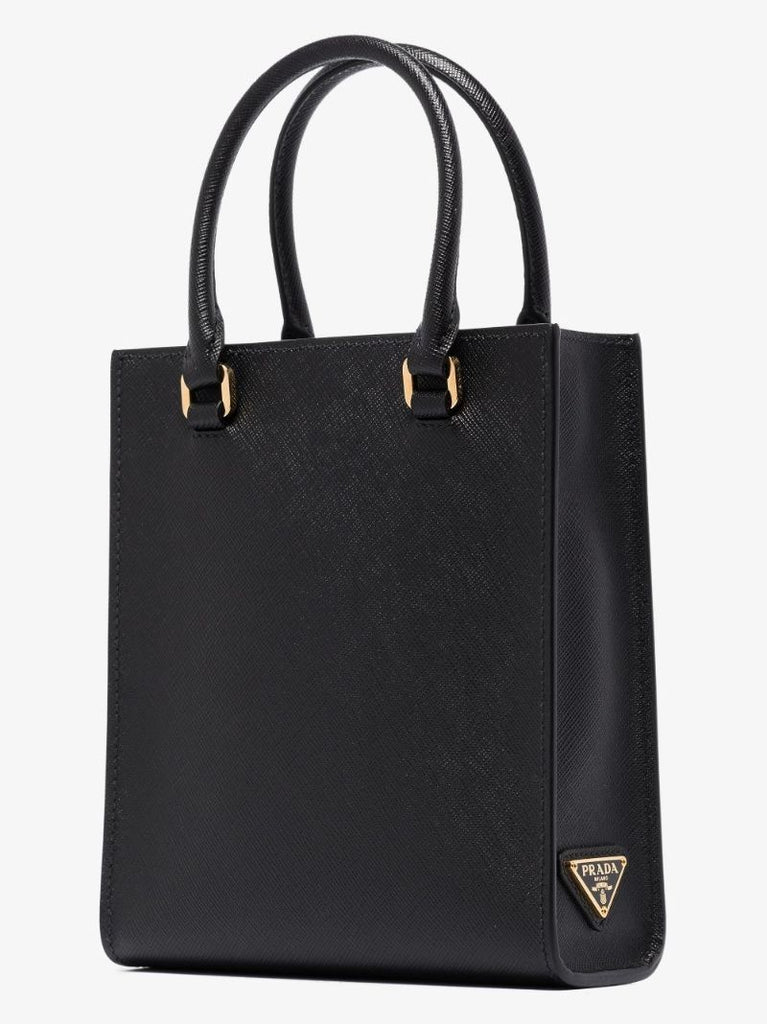 Logo-embossed Leather Tote Bag