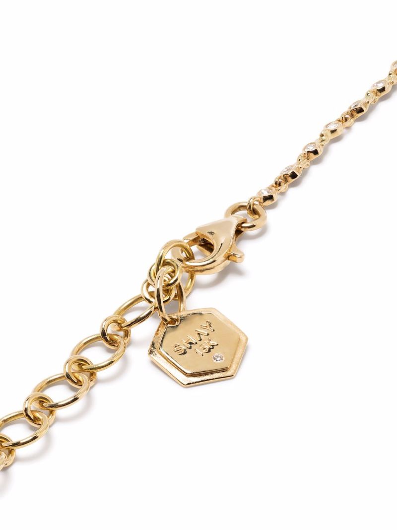 18k Yellow Gold Infinity Diamond Necklace