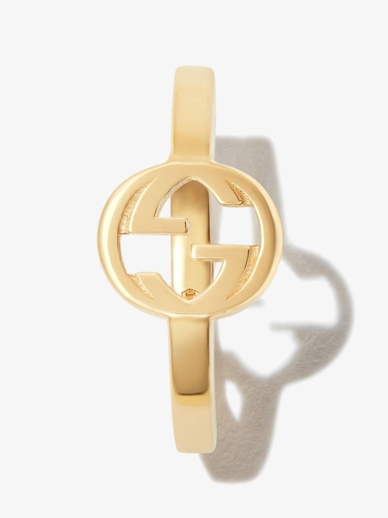 18k Yellow Gold Interlocking Earring