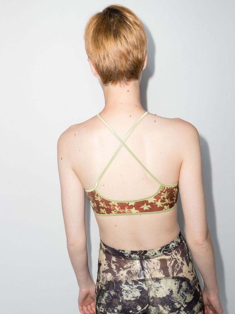 Star Print Halterneck Bra Top