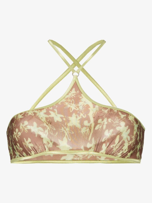 Star Print Halterneck Bra Top