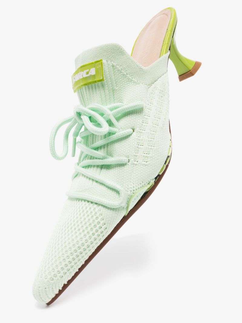 Green Hera 60 Mesh Mules