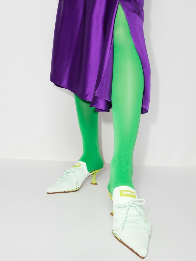Green Hera 60 Mesh Mules