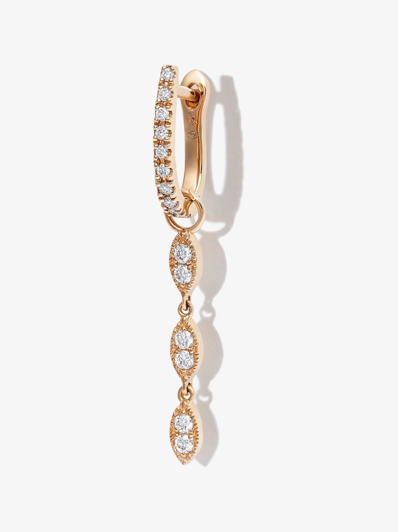 18k Recycled Yellow Gold Cleo Diamond Earring