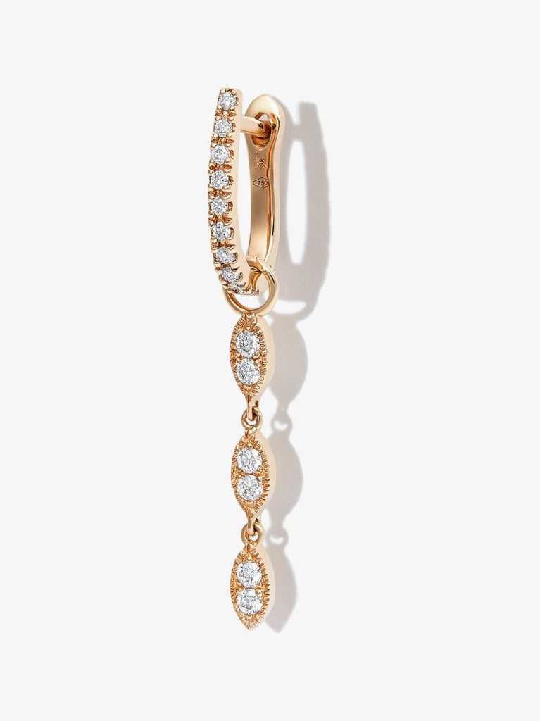 18k Recycled Yellow Gold Cleo Diamond Earring