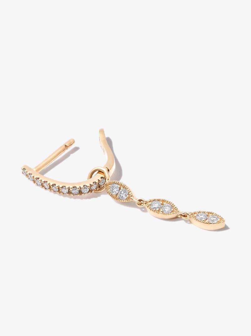 18k Recycled Yellow Gold Cleo Diamond Earring