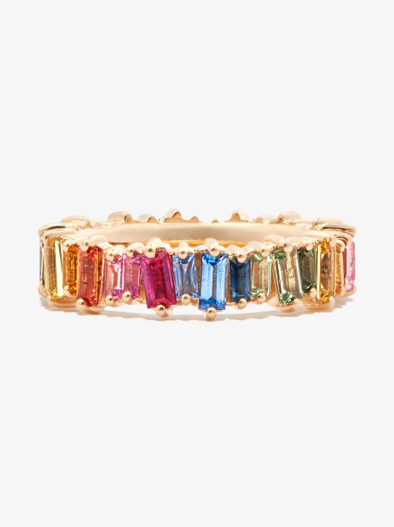 18k Yellow Gold Bold Sapphire Eternity Ring