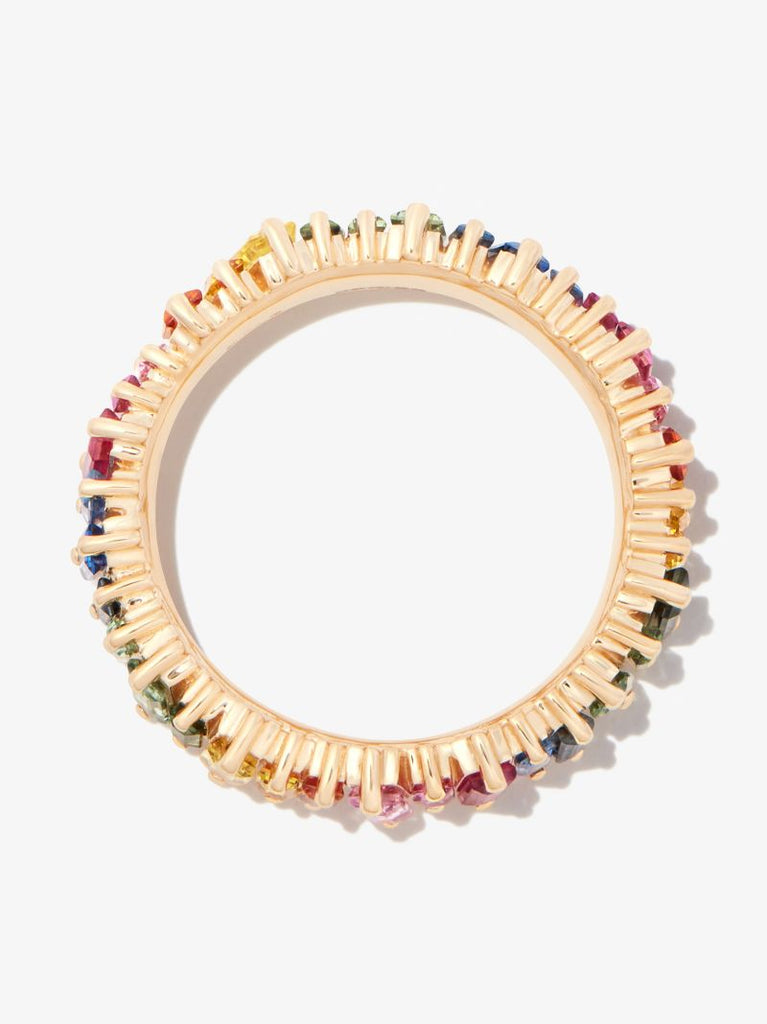 18k Yellow Gold Bold Sapphire Eternity Ring