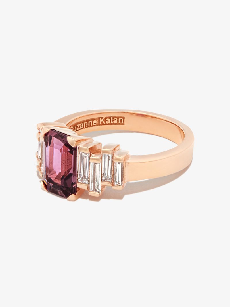 18k Rose Gold Oak Sapphire and Diamond Ring