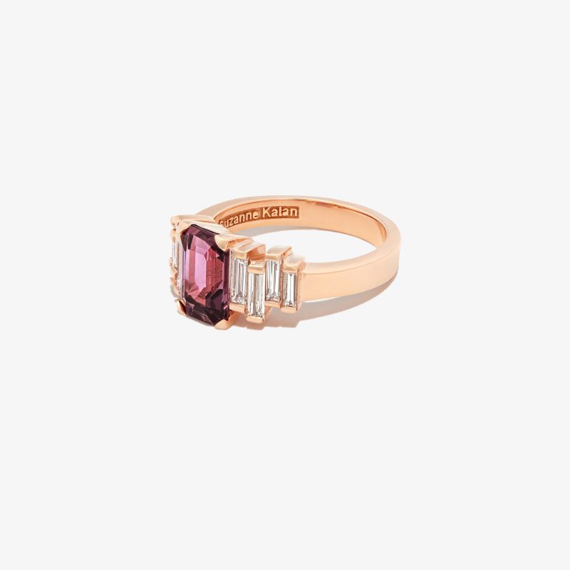 18k Rose Gold Oak Sapphire and Diamond Ring