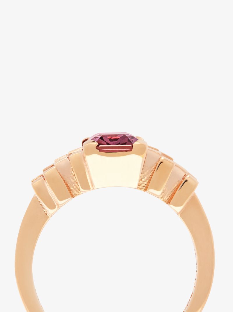 18k Rose Gold Oak Sapphire and Diamond Ring