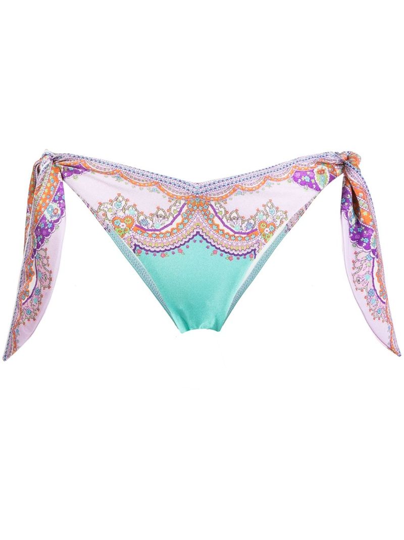 Multicolour Lola Paisley Print Bikini Bottoms