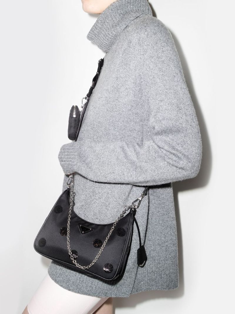 Black Re-edition 2005 Re-nylon Shoulder Bag