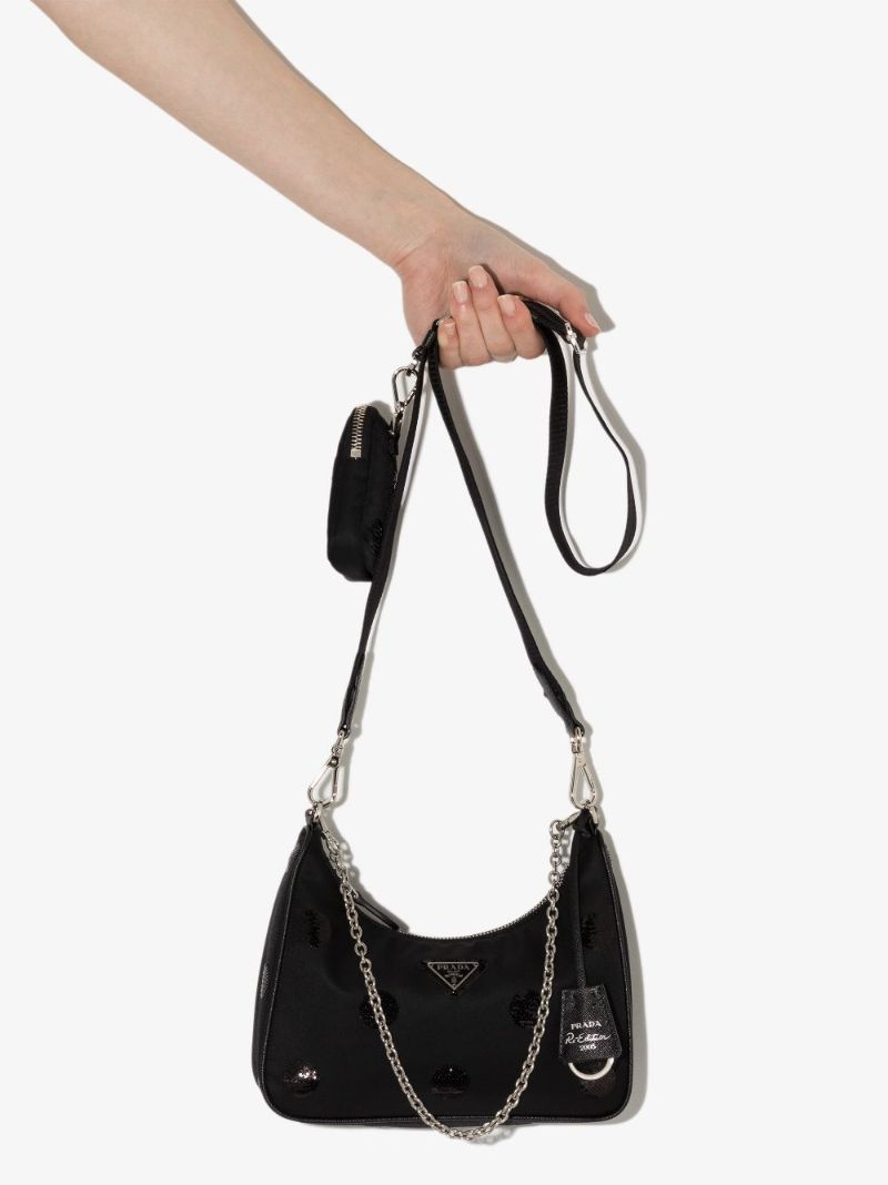 Black Re-edition 2005 Re-nylon Shoulder Bag