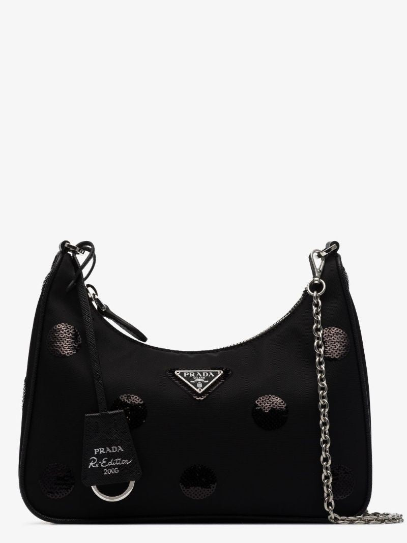 Black Re-edition 2005 Re-nylon Shoulder Bag
