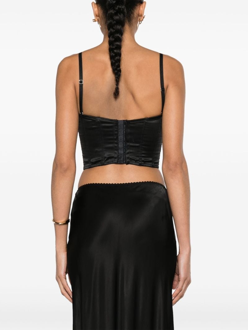 Black Gg Net Corset Top