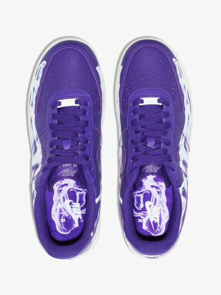 Purple Air Force 1 Low Skeleton Sneakers