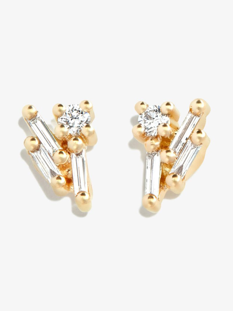 18kt Yellow Gold Classic Eva Diamond Stud Earrings