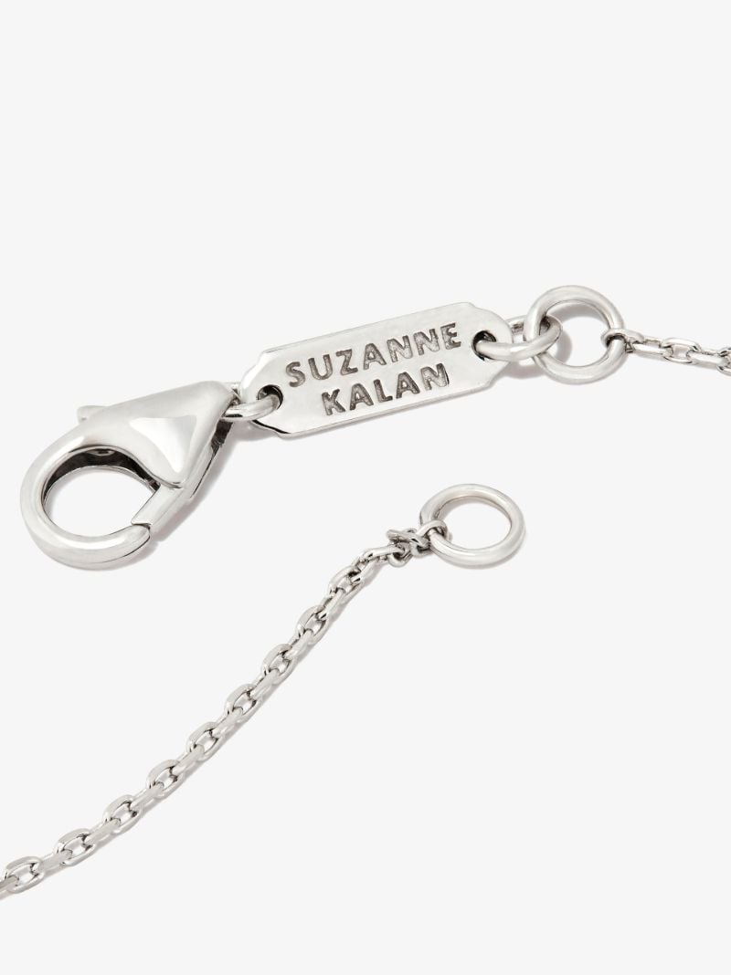18k White Gold Shimmer Small Diamond Necklace