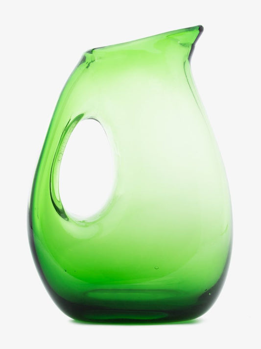 Green Hole Glass Jug
