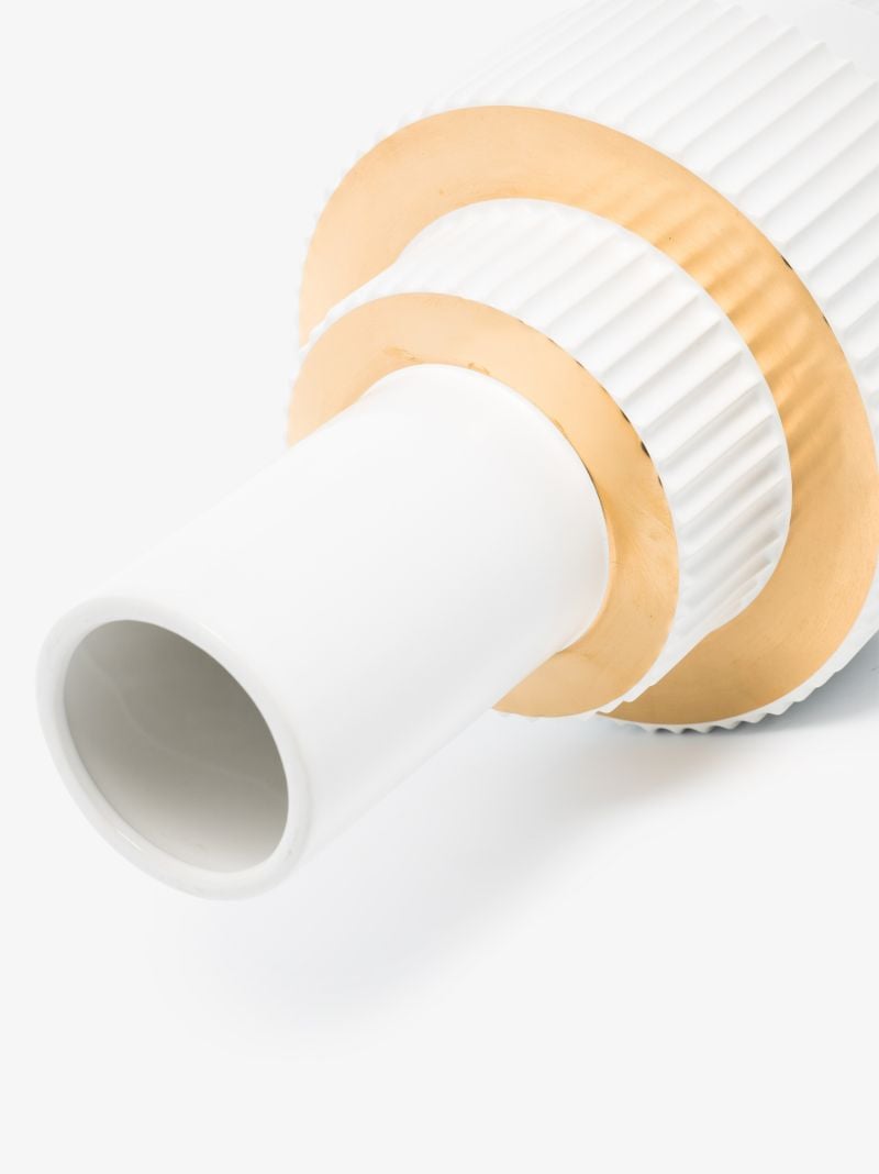 White Large Gear Vase