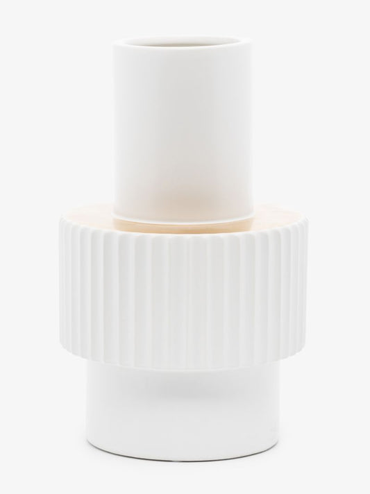 White Small Gear Vase