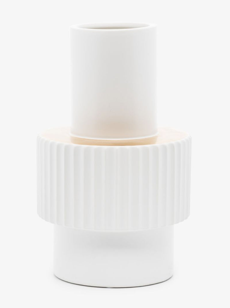White Small Gear Vase