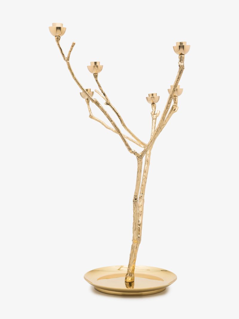 Gold-tone Twiggy Candle Holder
