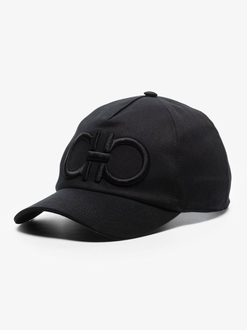 Black Gancini Cotton Baseball Cap