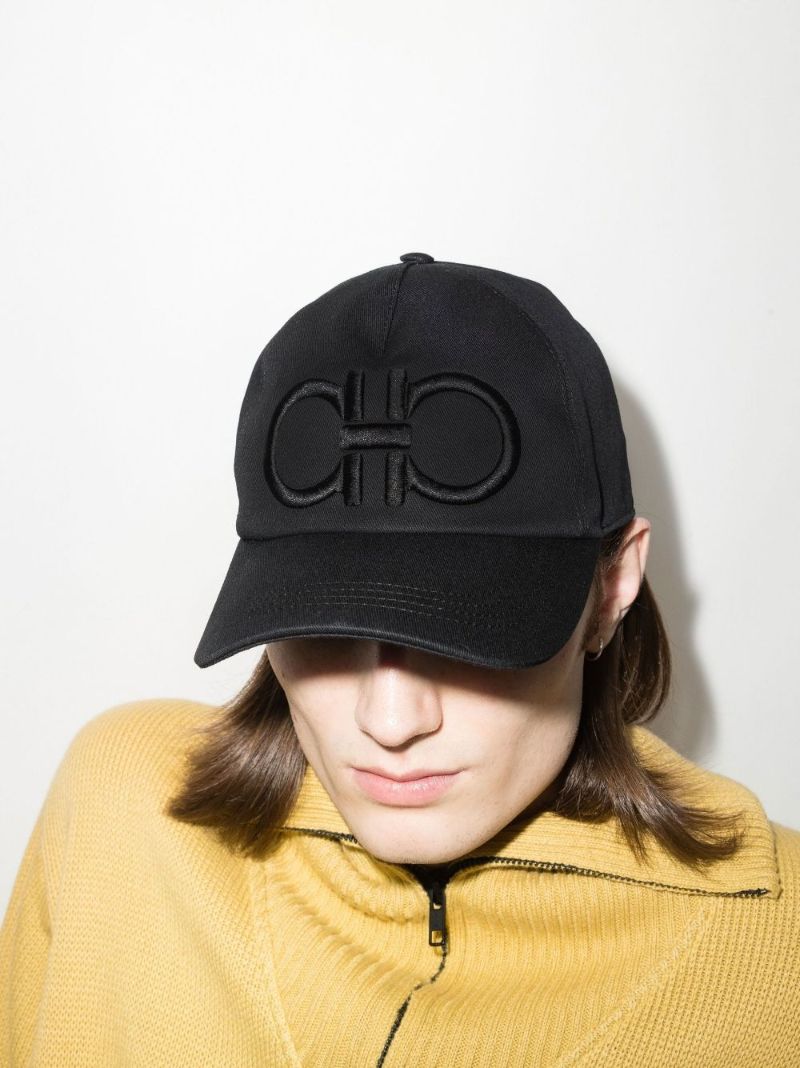 Black Gancini Cotton Baseball Cap