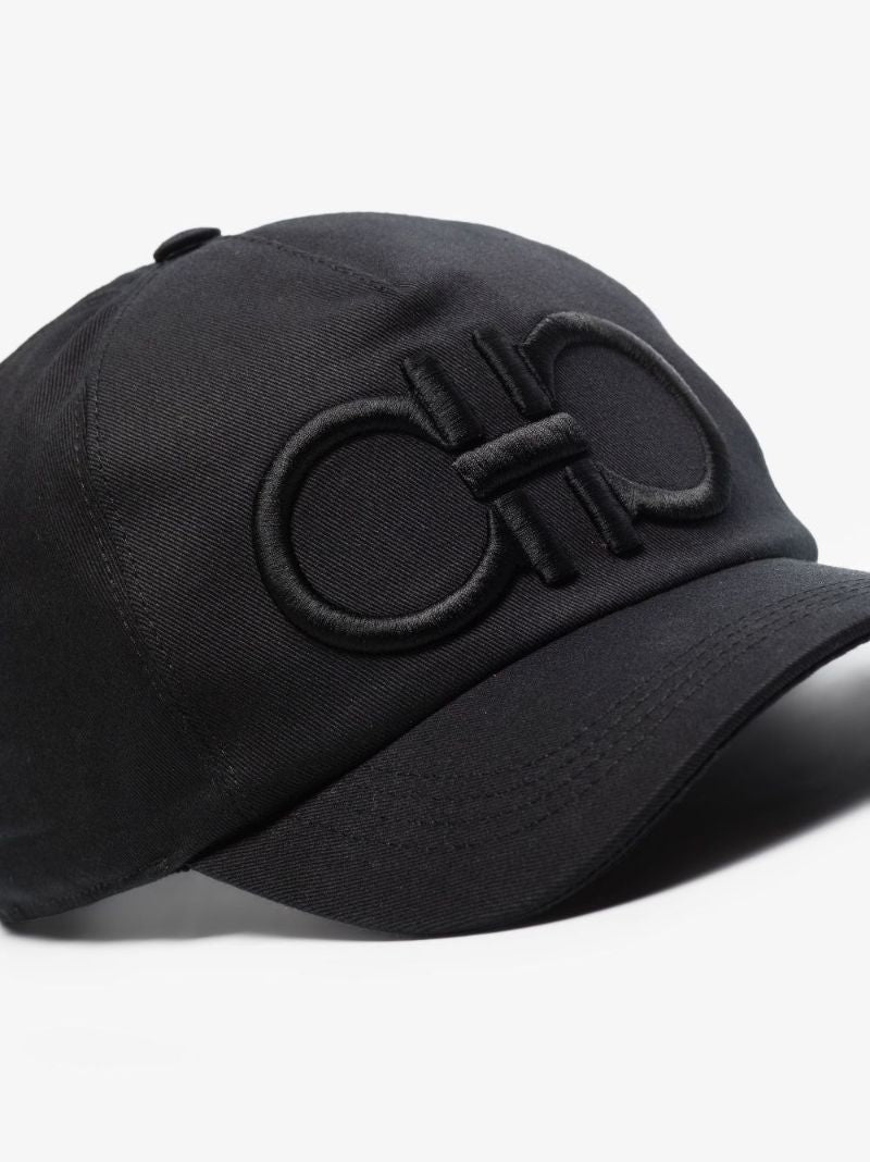 Black Gancini Cotton Baseball Cap