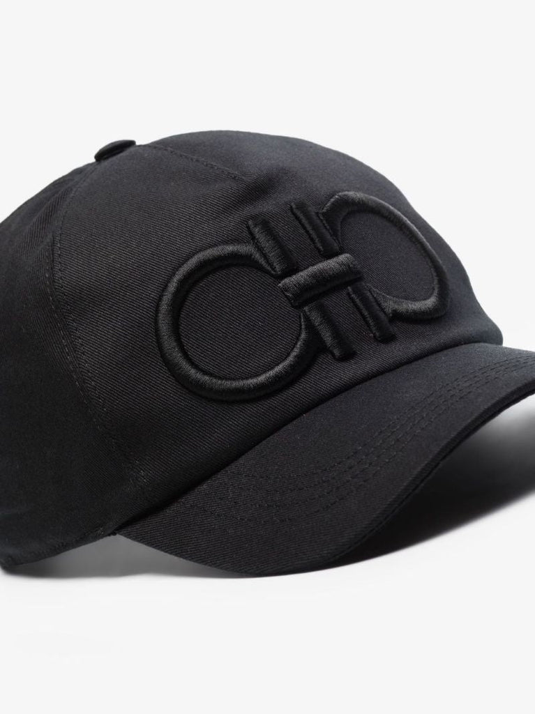 Black Gancini Cotton Baseball Cap