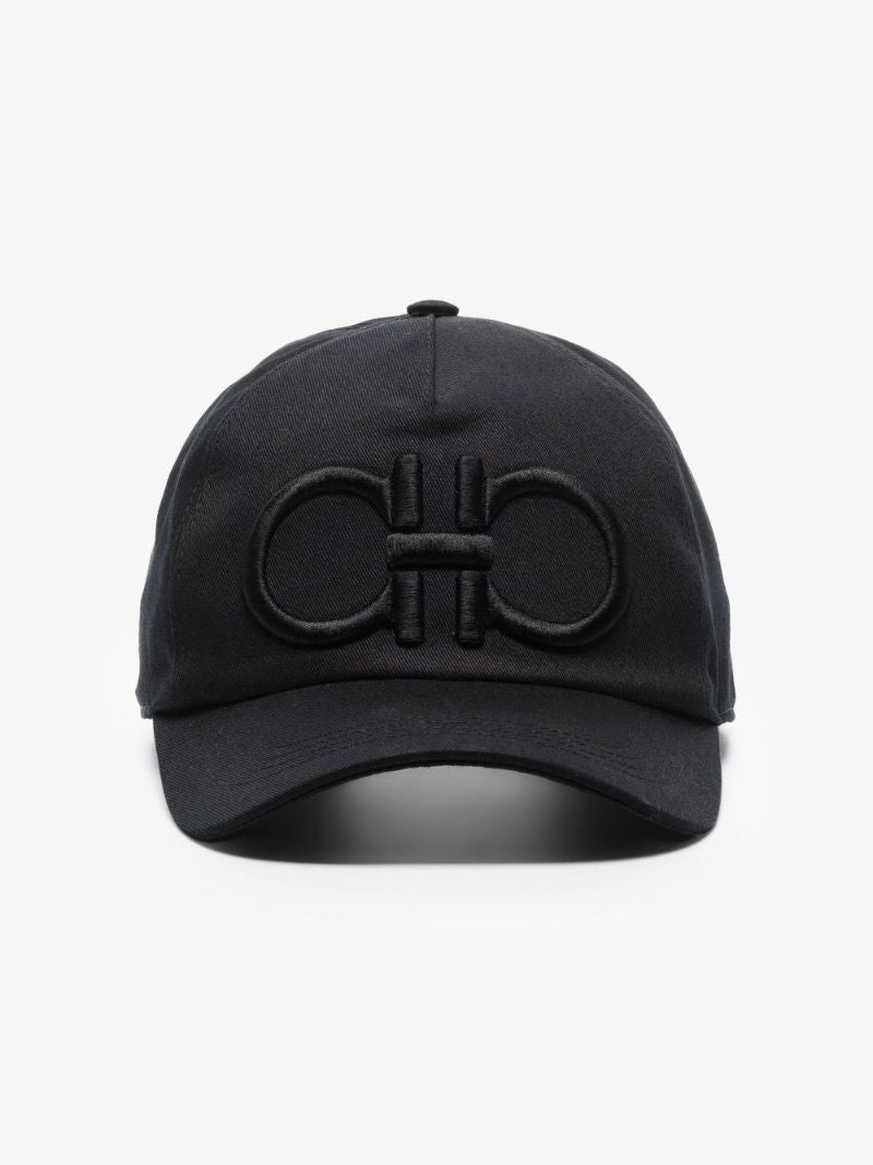 Black Gancini Cotton Baseball Cap