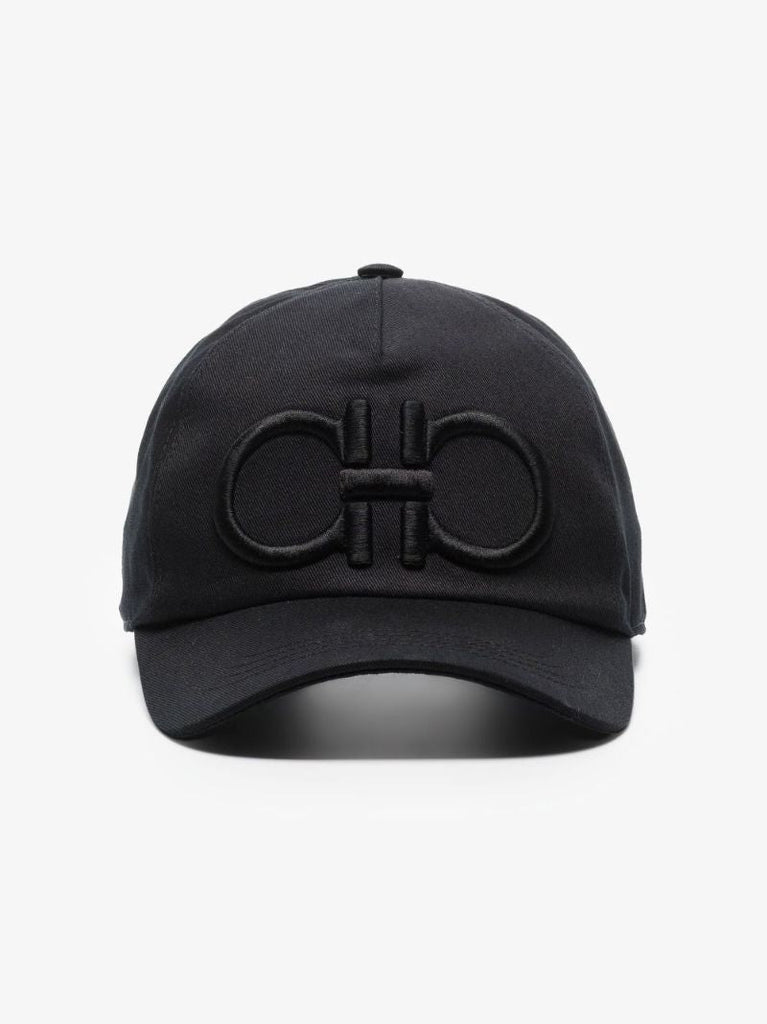 Black Gancini Cotton Baseball Cap