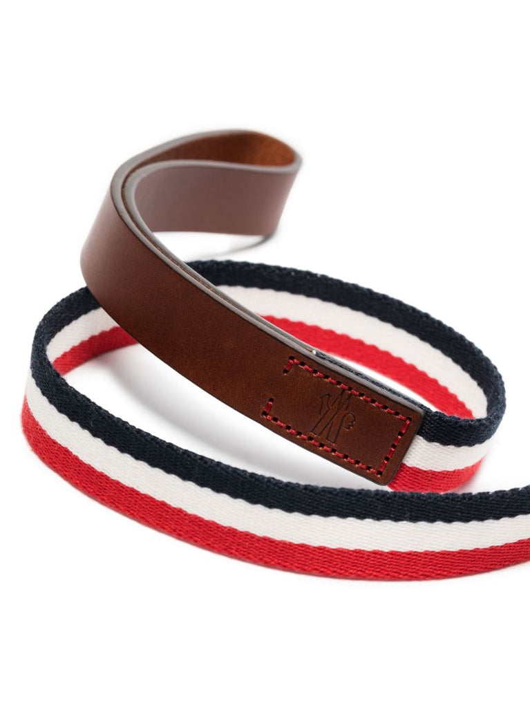 X Poldo Dog Couture Blue Striped Canvas Dog Collar