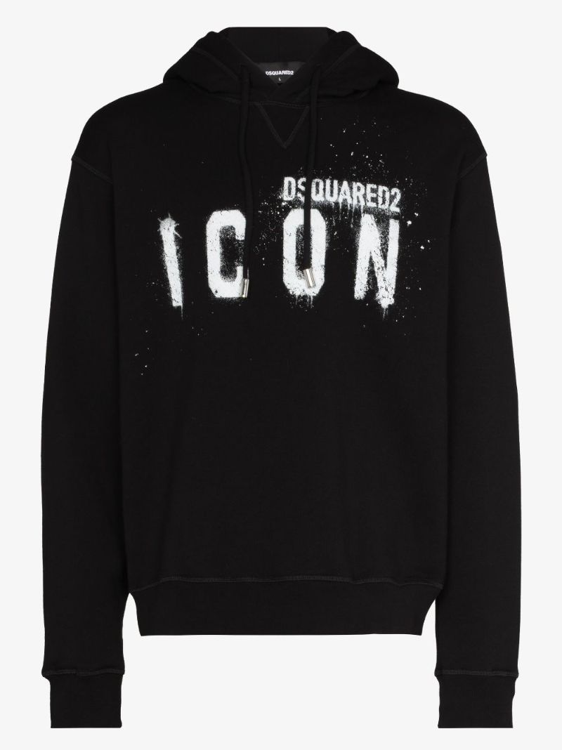 Spray Icon Print Logo Hoodie