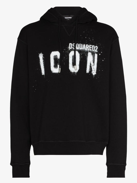 Spray Icon Print Logo Hoodie