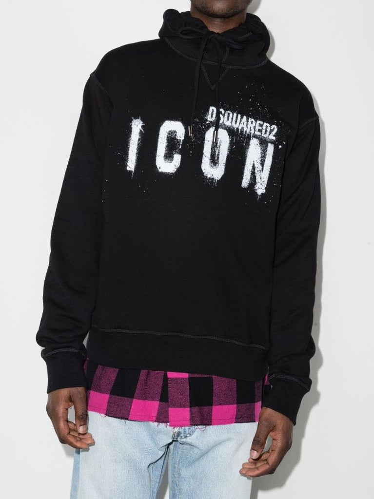Spray Icon Print Logo Hoodie