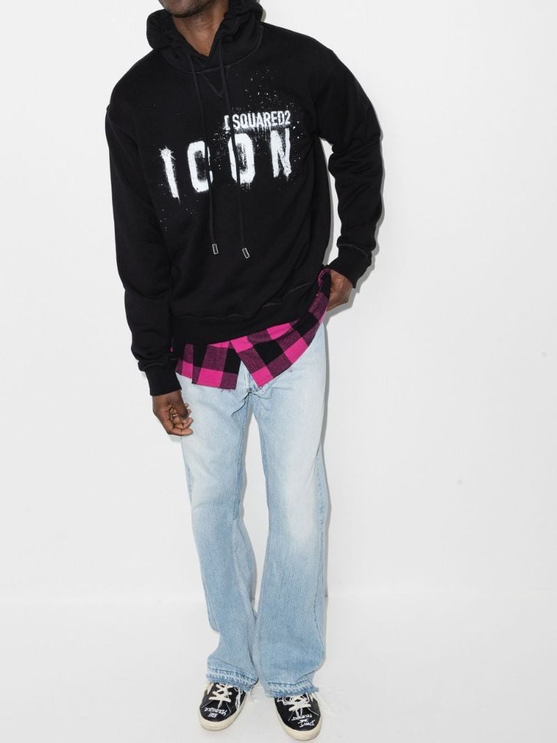 Spray Icon Print Logo Hoodie