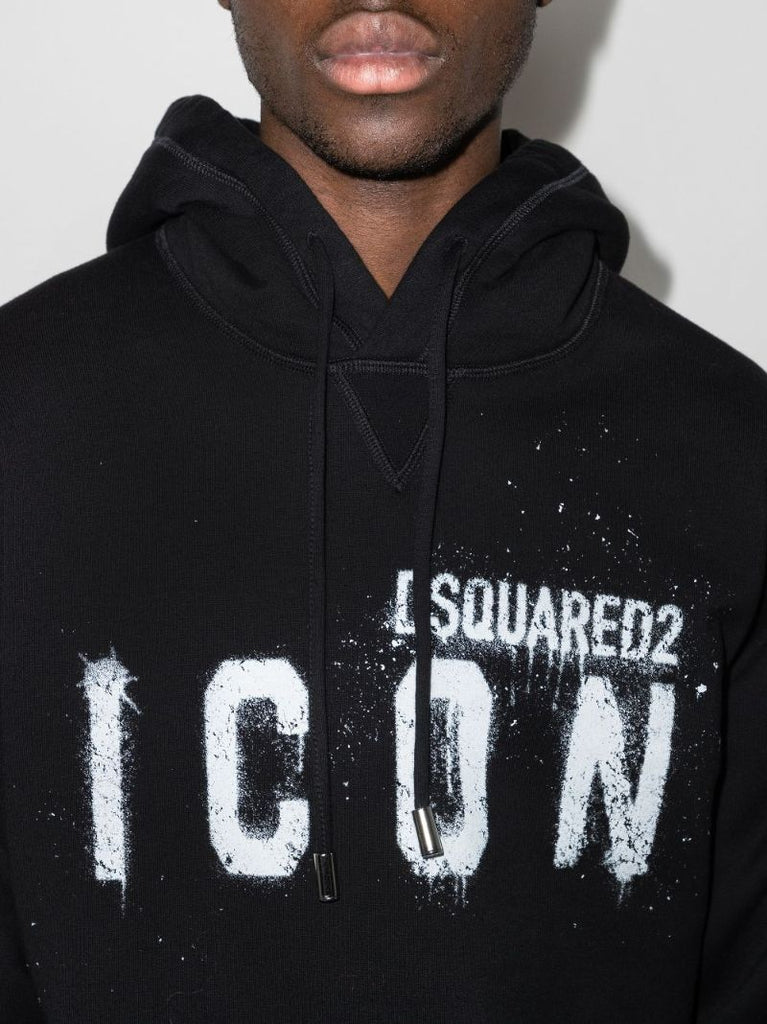 Spray Icon Print Logo Hoodie