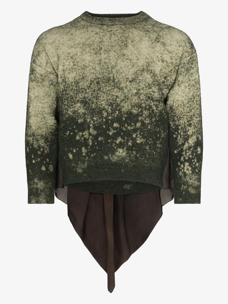 Cropped Crew Neck Sweater