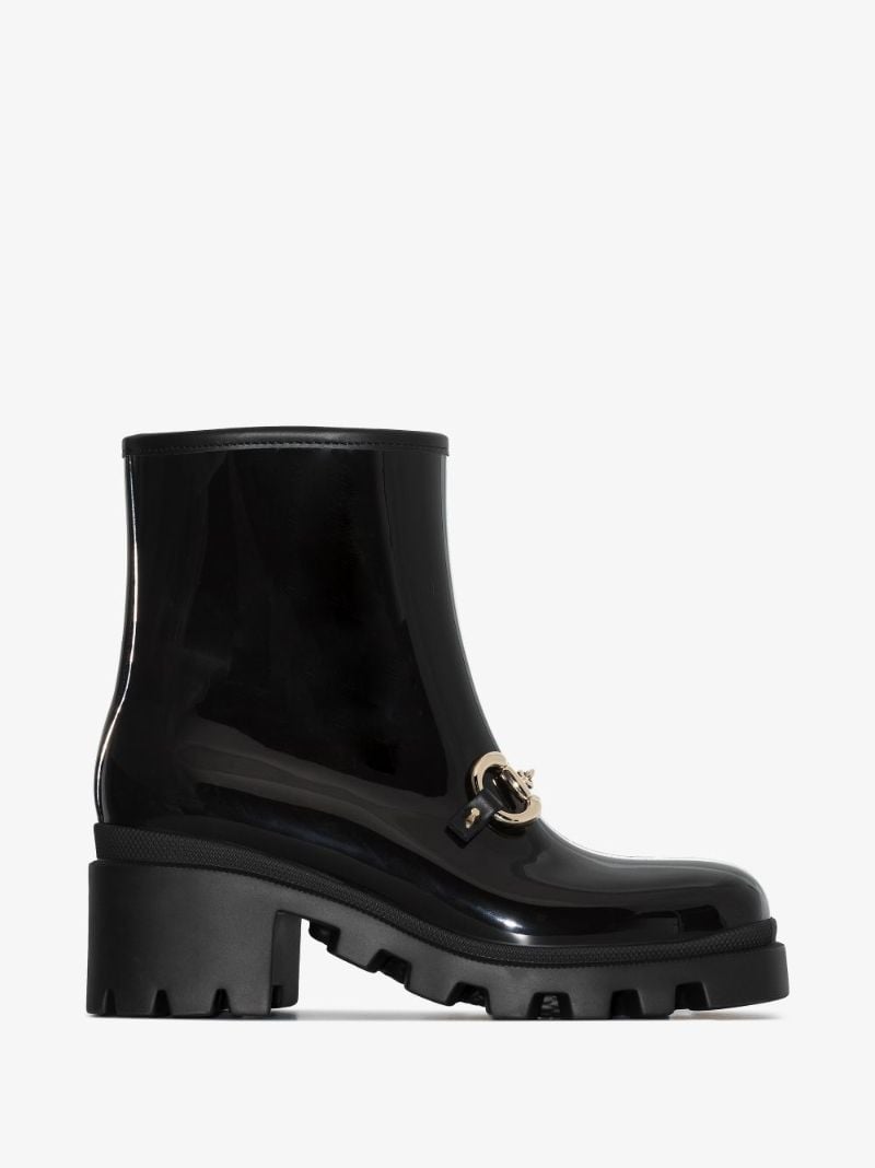 Black Trip 55 Horsebit Rubber Boots