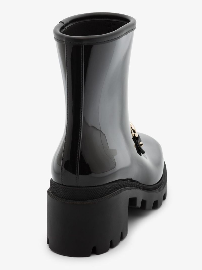 Black Trip 55 Horsebit Rubber Boots