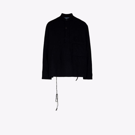 Collarless Button-down Jacket