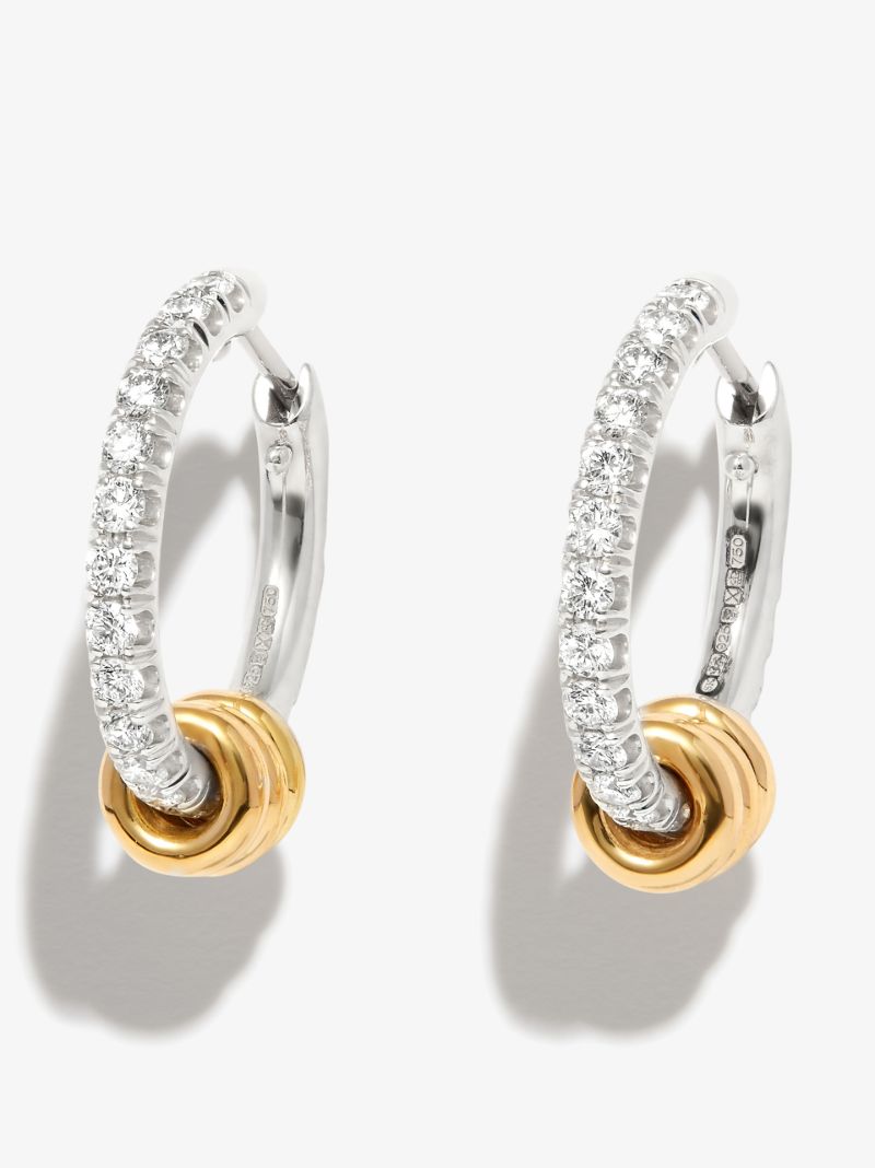 Sterling Silver Ara Diamond Hoop Earrings